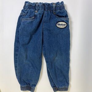 VTG Weebok Denim Basics 2T Toddler Jeans‎ Elastic Waist Pockets Reebok
